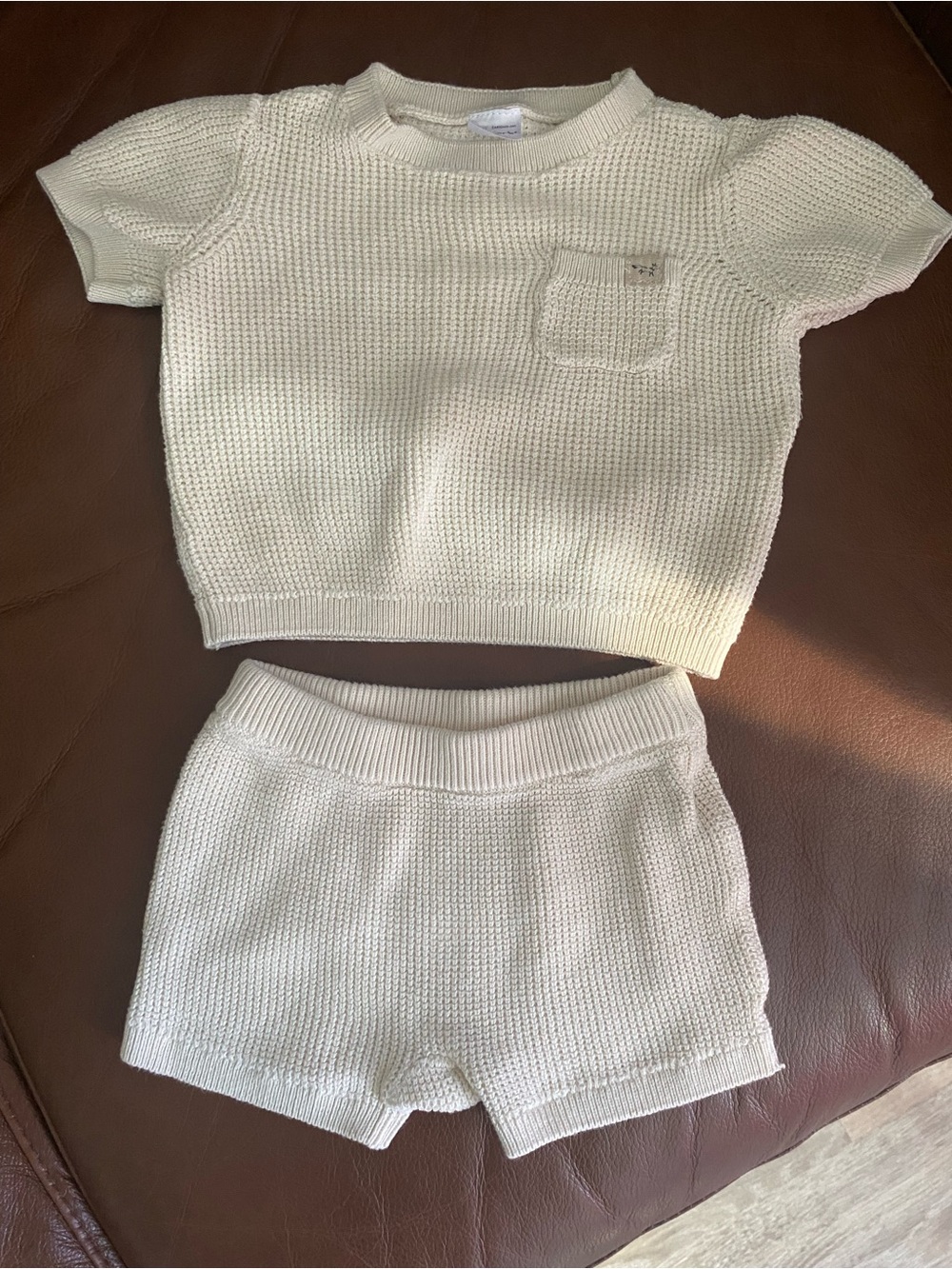 Carter's Cream Knit Short Set